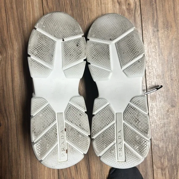 **Sold** Authentic Woman’s Prada black lace up knit sneakers. Size 38.5 EU. - Picture 9 of 9